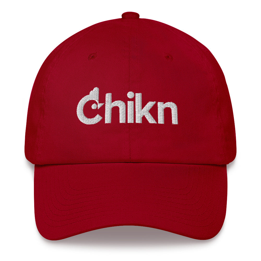 chikn baseball hat (white logo)