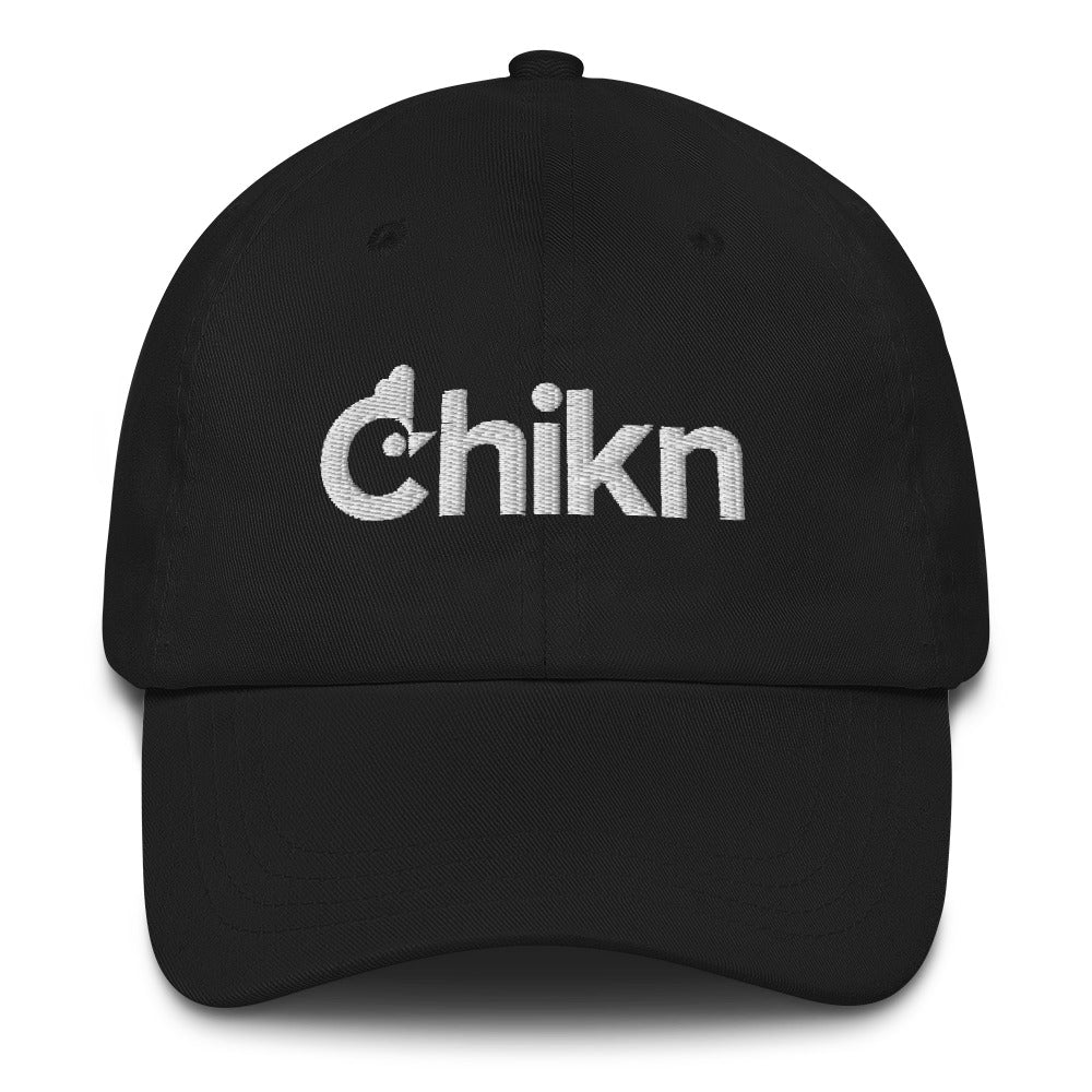 chikn baseball hat (white logo)
